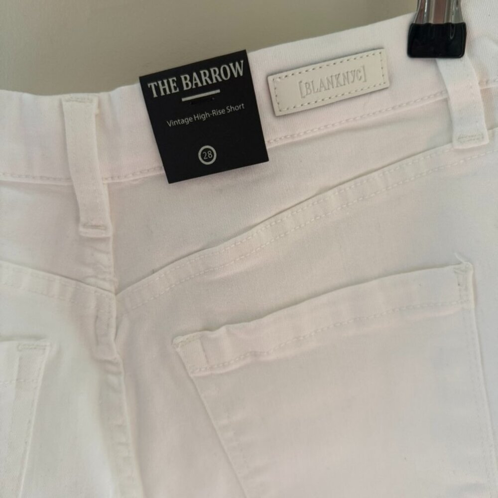 BLANK NYC The Barrow Vintage High-Rise White Shorts Women's Size 28 NWT - Picture 6 of 10